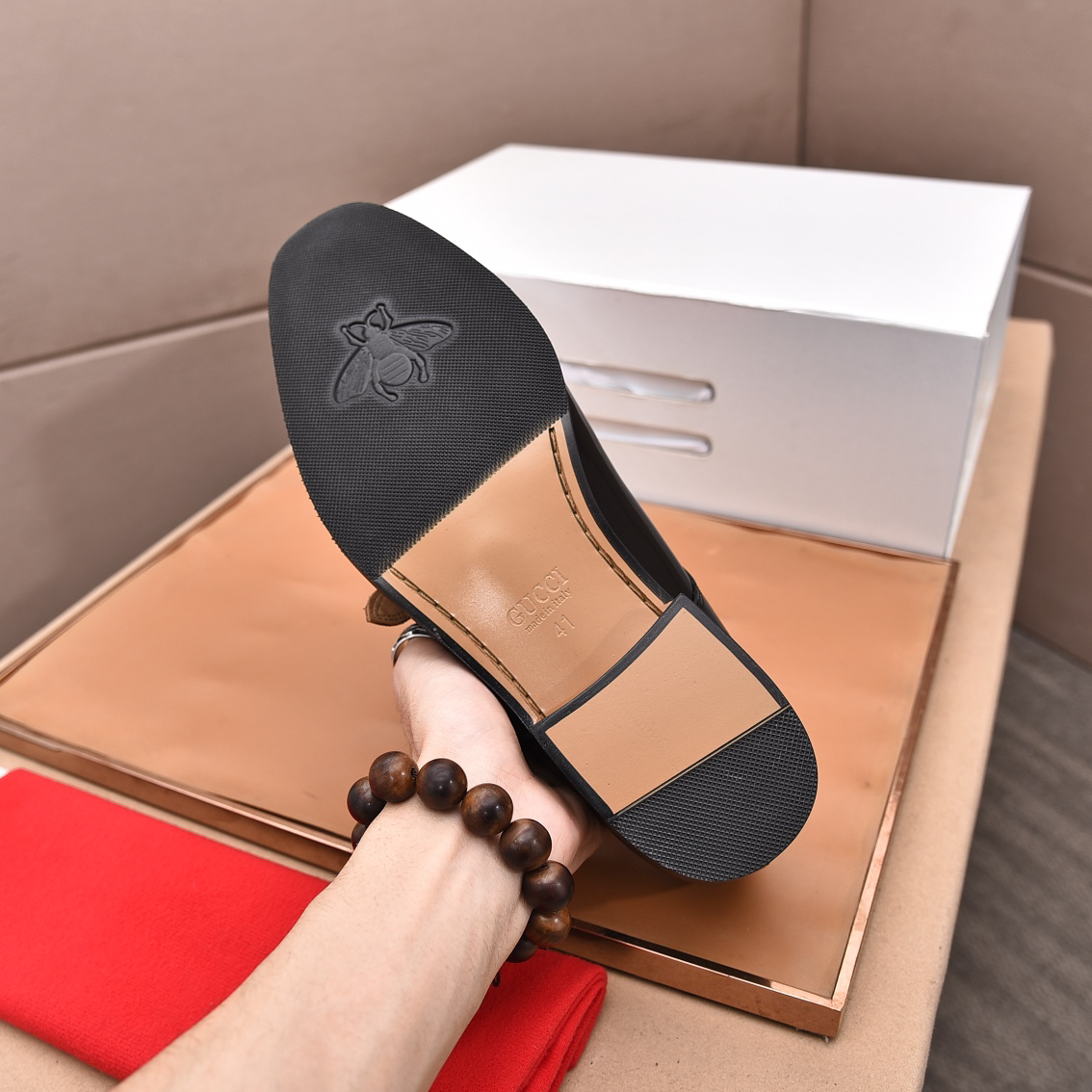 Gucci men's leather shoes-42