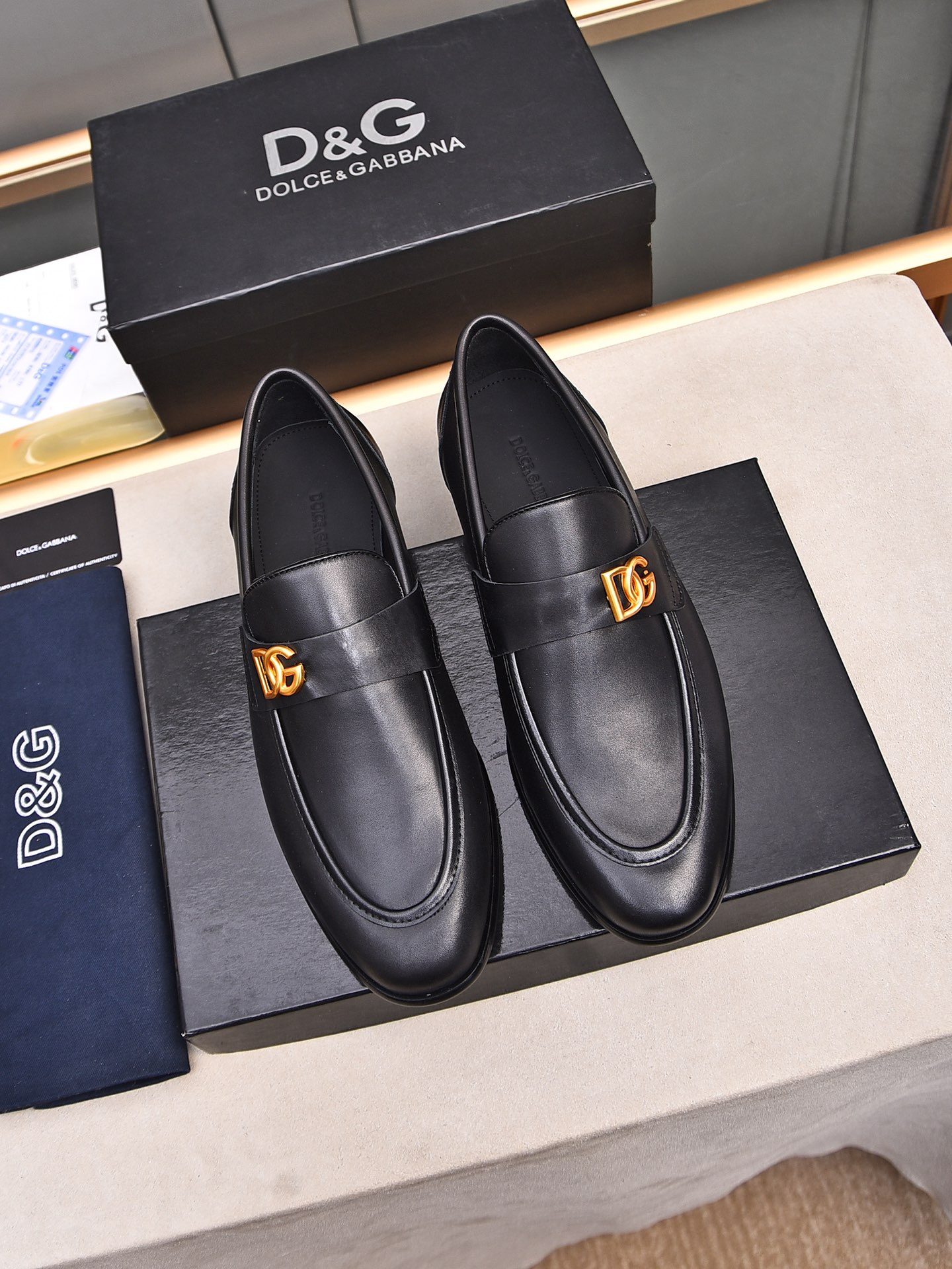 D&G men's leather shoes-15