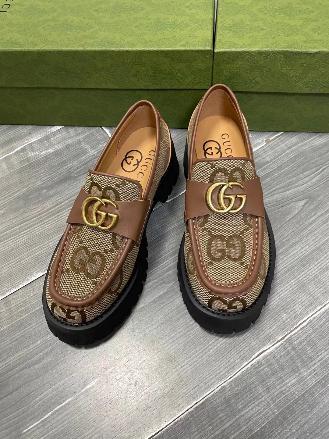 Gucci women's leather shoes-86