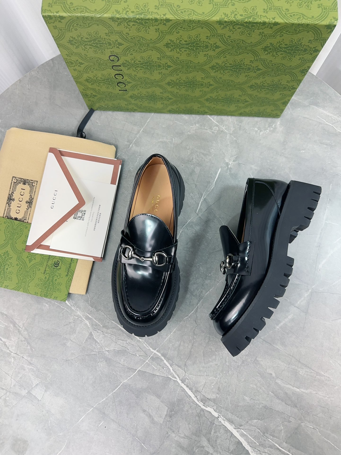 Gucci women's leather shoes-97