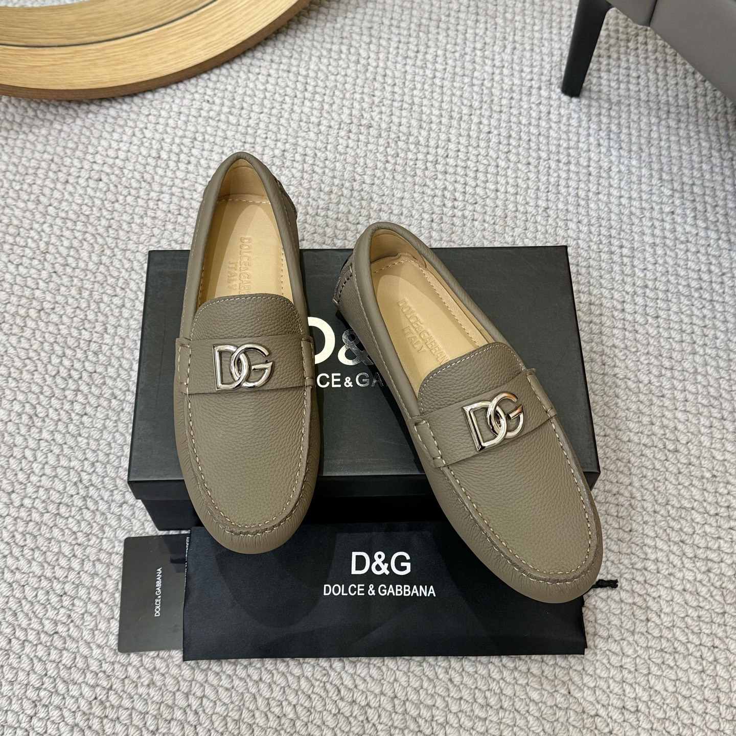 D&G men's leather shoes-75