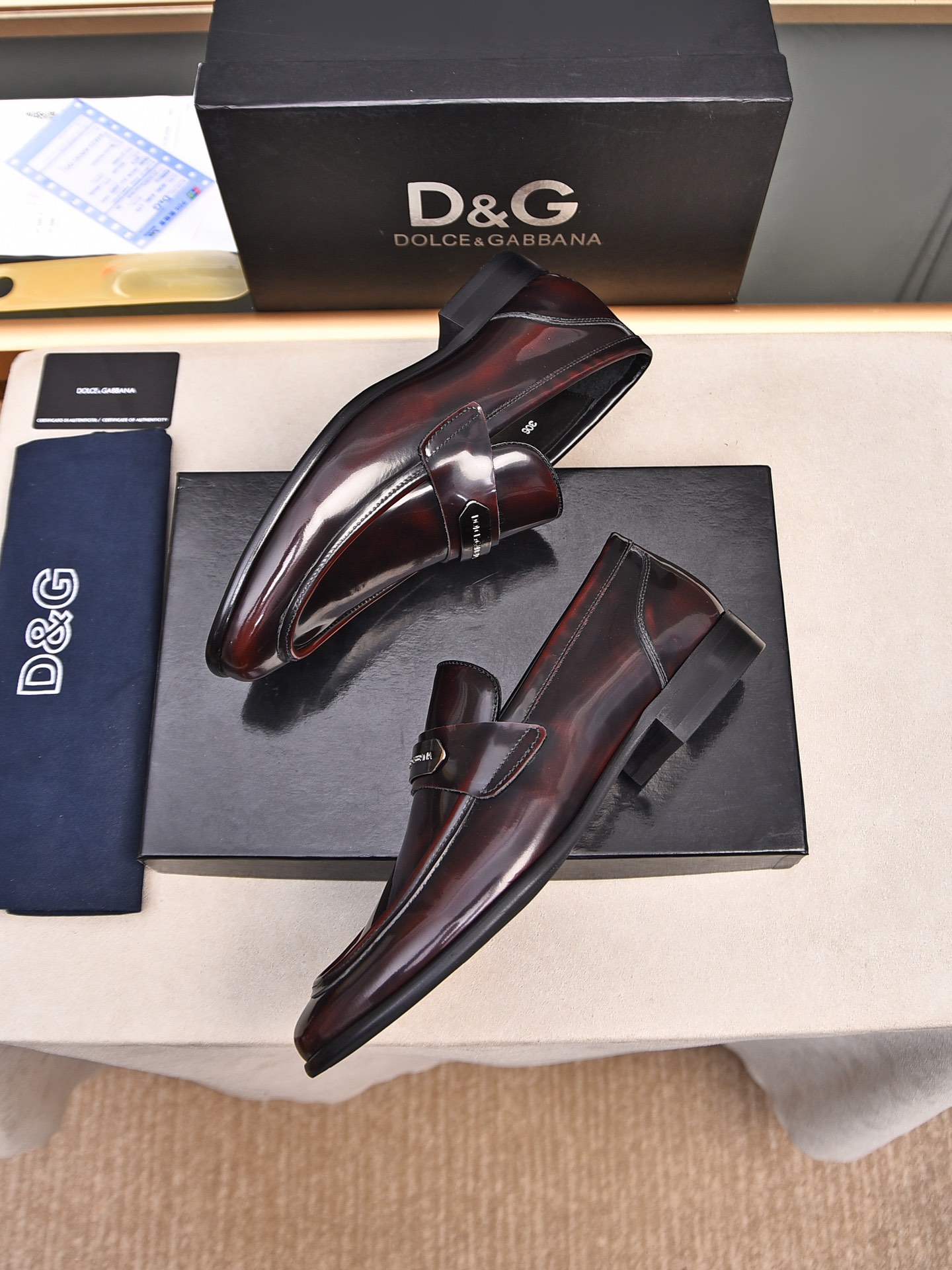 D&G men's leather shoes-71