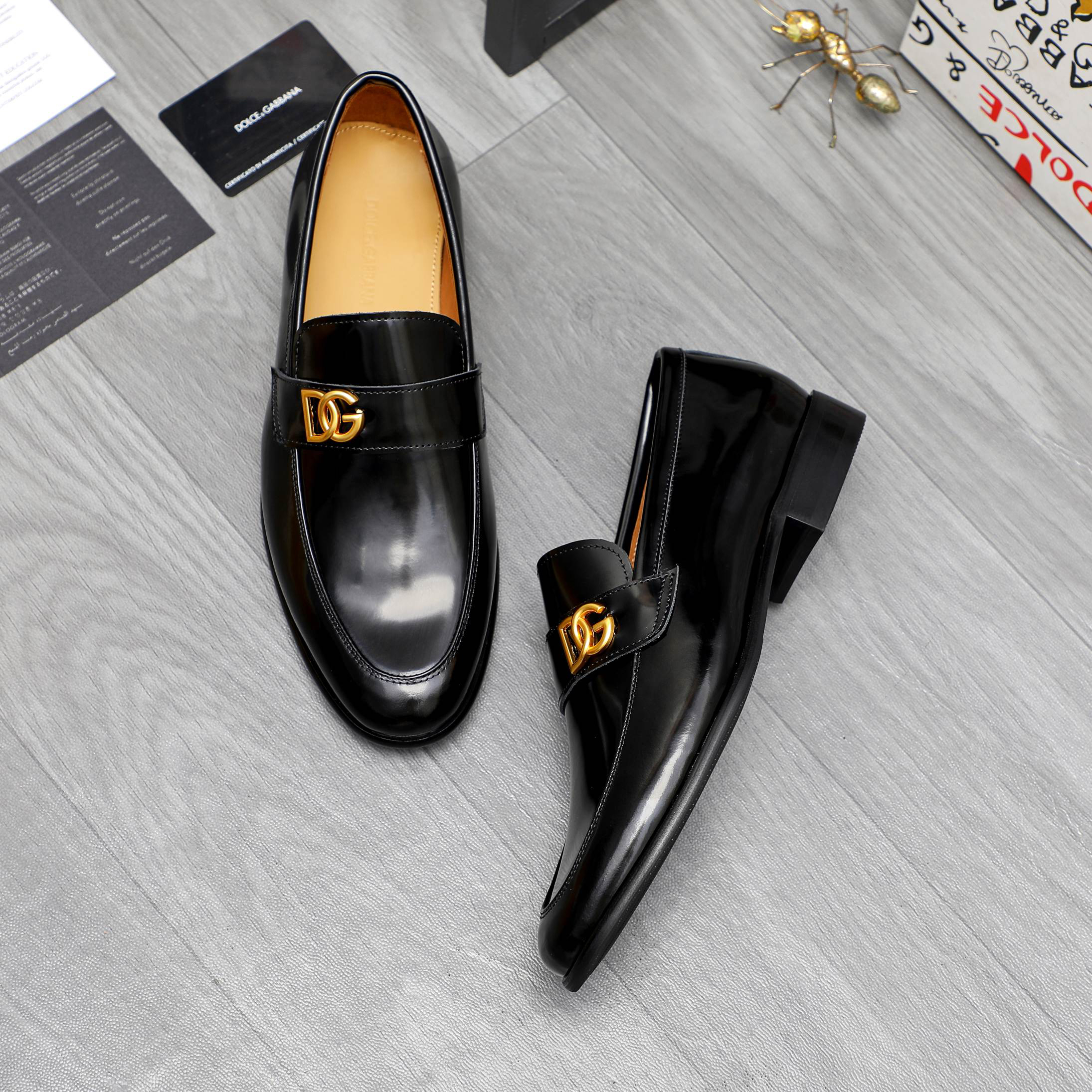 D&G men's leather shoes-60