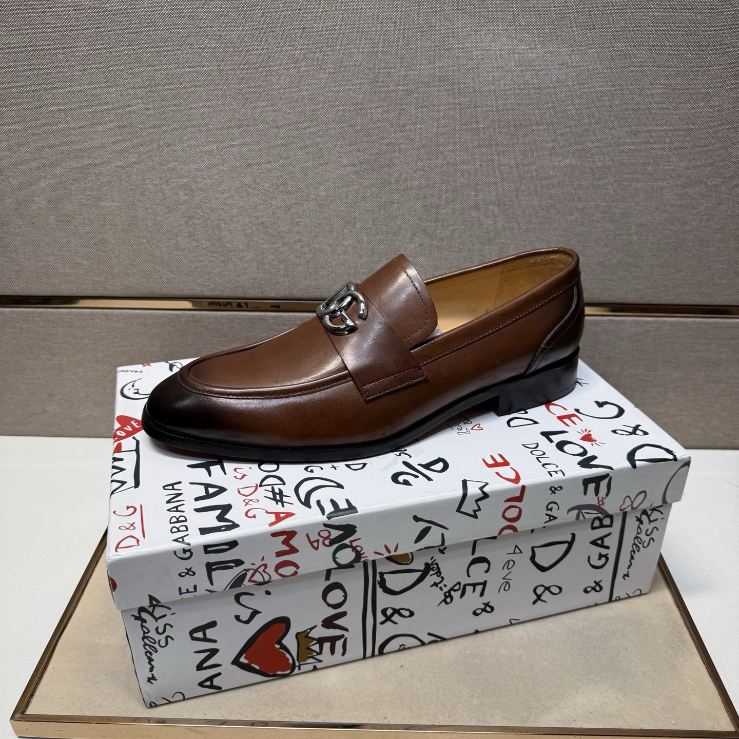 D&G men's leather shoes-99