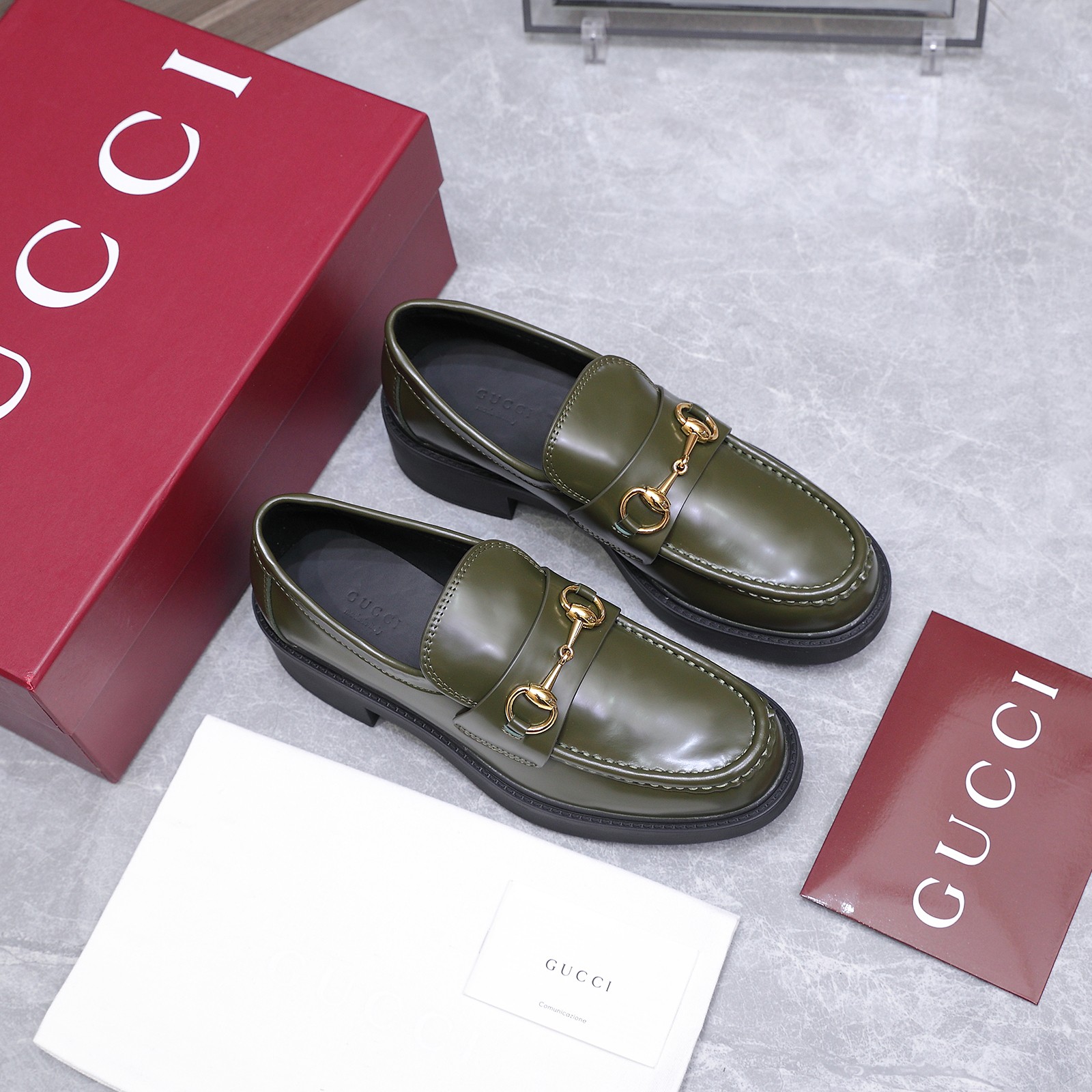 Gucci women's leather shoes-33