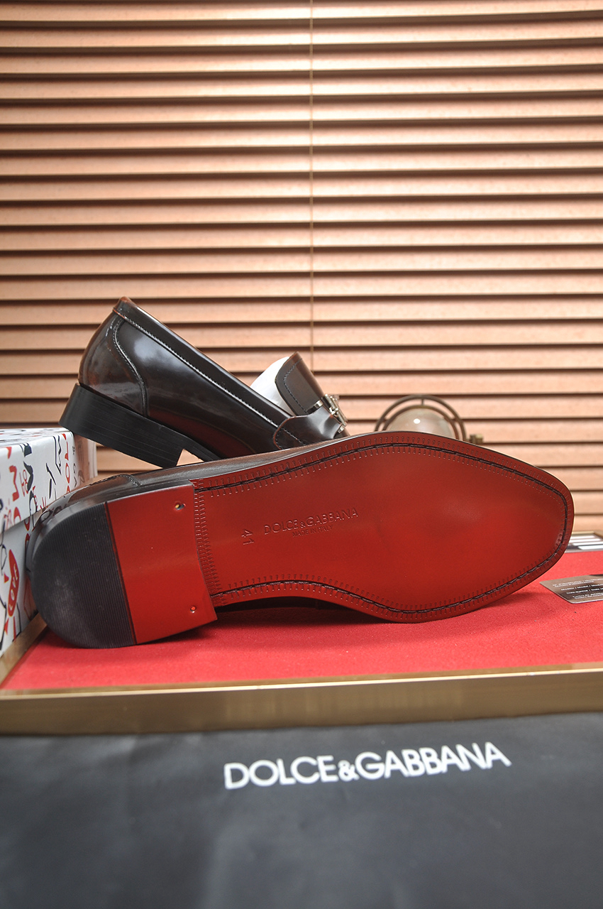 D&G men's leather shoes-79