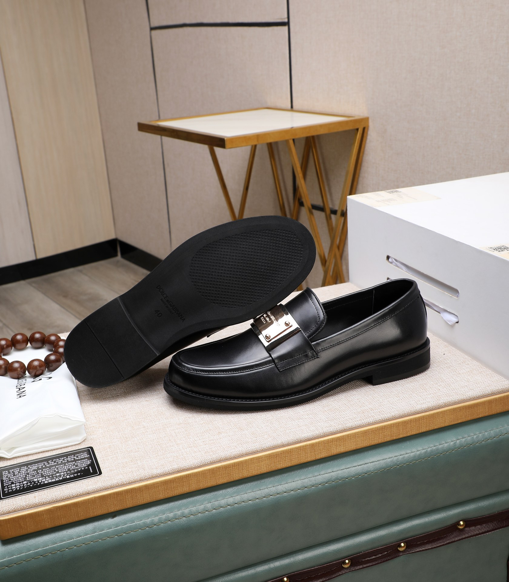 D&G men's leather shoes-7