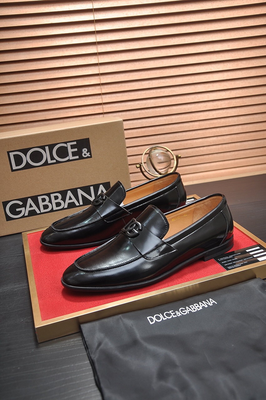 D&G men's leather shoes-20