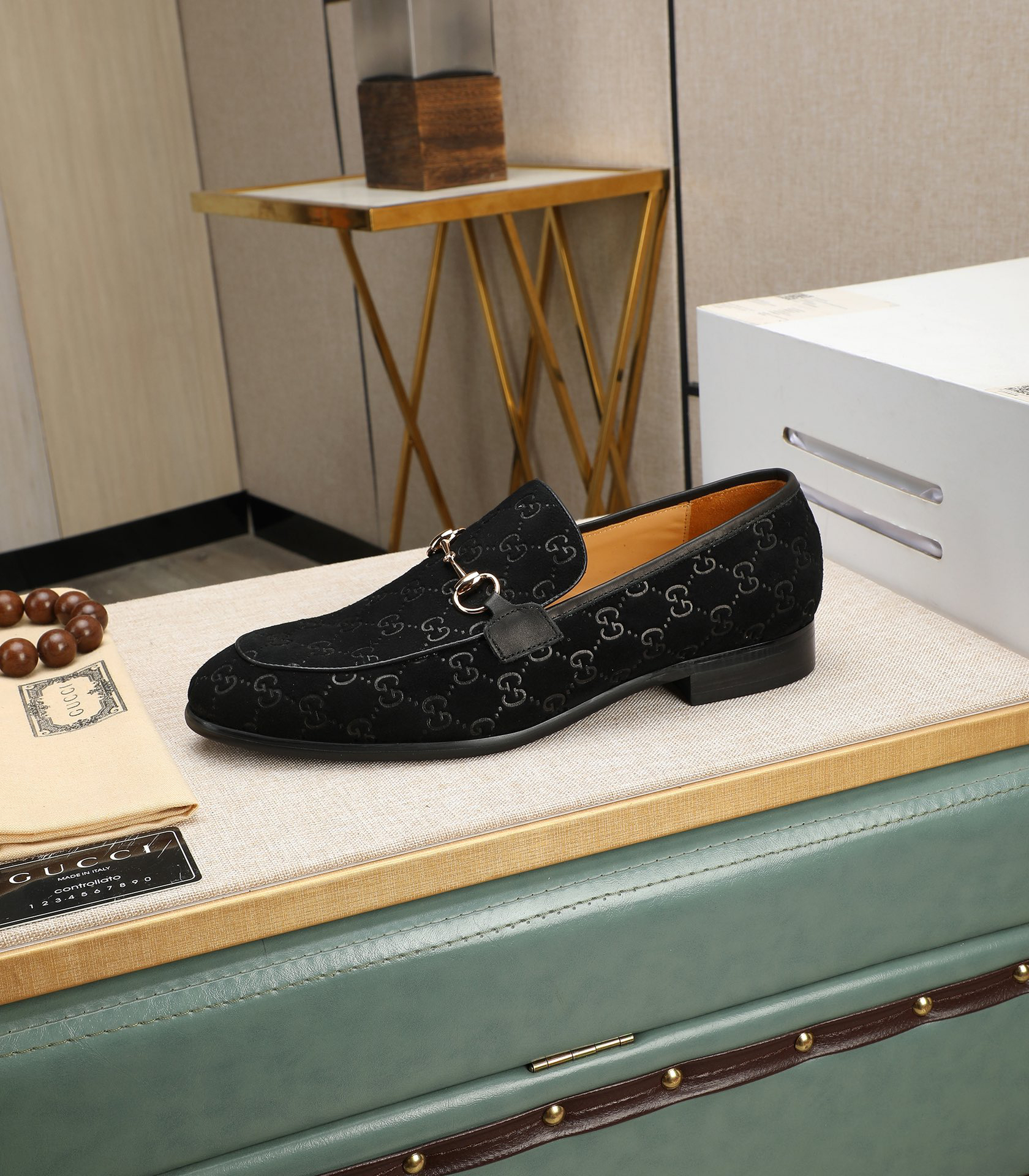 Gucci men's leather shoes-72