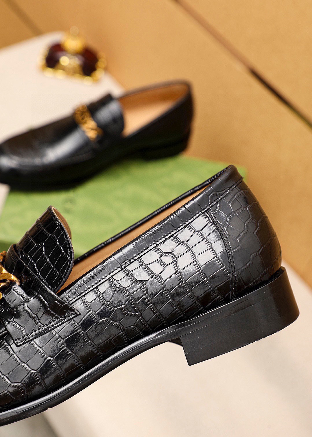 Gucci men's leather shoes-78