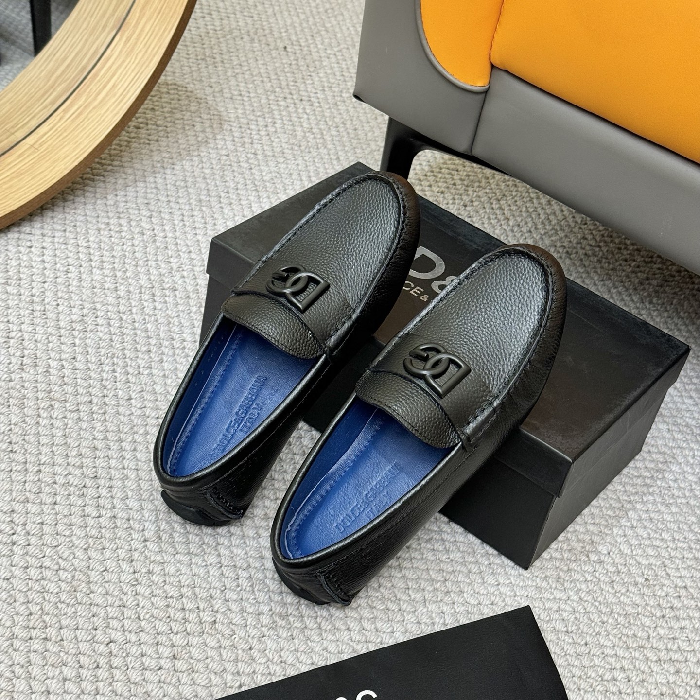 D&G men's leather shoes-77