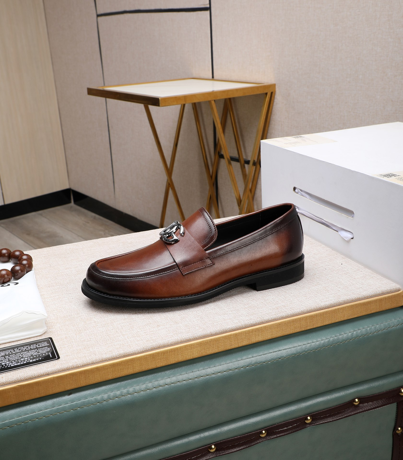 D&G men's leather shoes-4