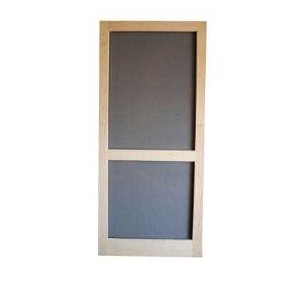 Screen Tight 30 in. x 80 in. Woodcraft Wood Unfinished Reversible Hinged Screen Door