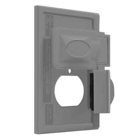 Enerlites Horizontal Duplex Outdoor Outlet Cover Weatherproof Wall Plate