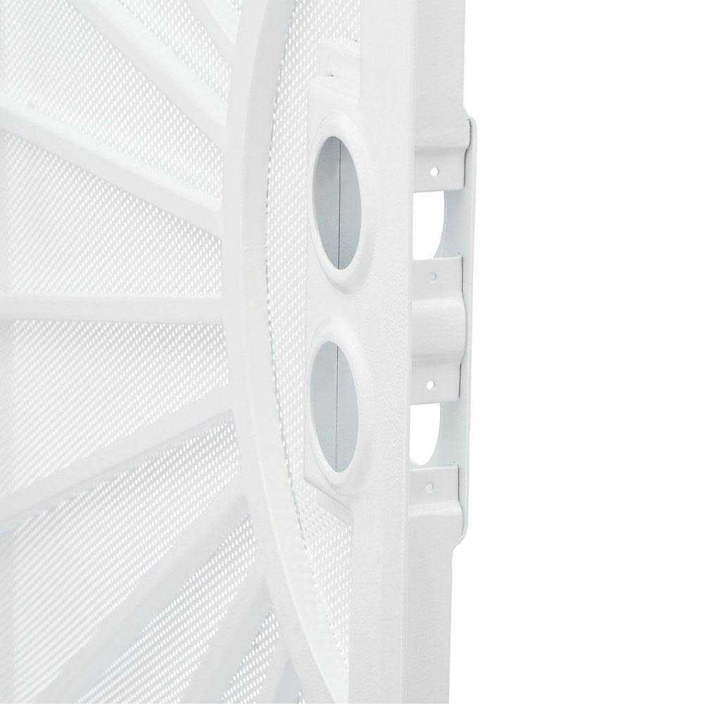 Titan 36 in. x 80 in. Solana White Surface Mount Outswing Steel Security Door with Perforated Metal Screen