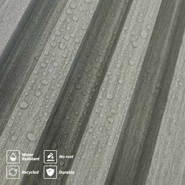 sunwings 6-Pieces 102 In. x 6.5 In. x 0.94 In. WPC 3D Wood Wall Paneling for Interior Wall Decor