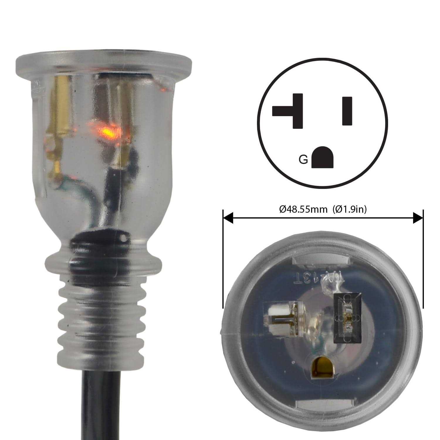 Conntek NEMA 5-20 Outdoor Extension Cord 20 Amps 125 Volts