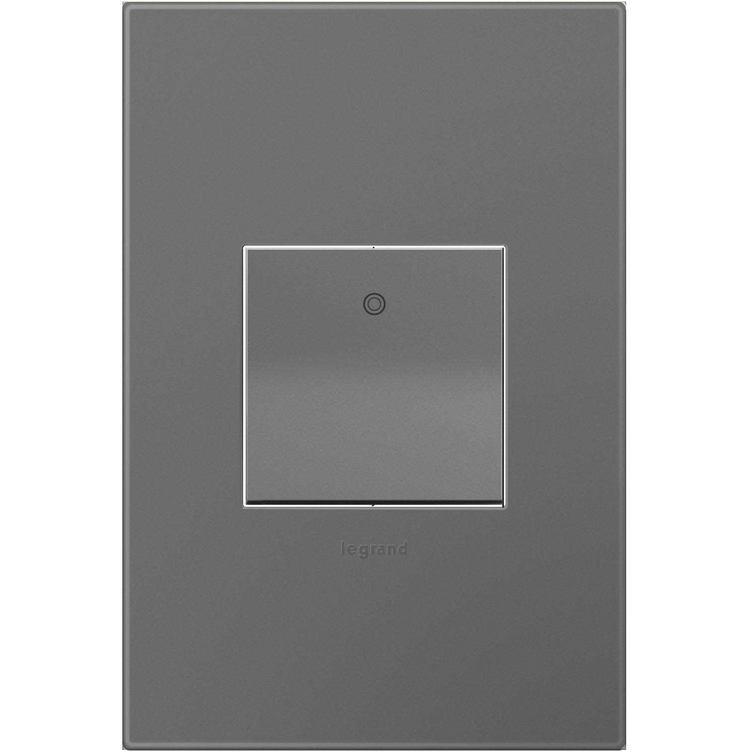 Legrand Adorne Paddle 15 Amp Single Pole/3-Way Decorator Switch with Wall Plate with Microban