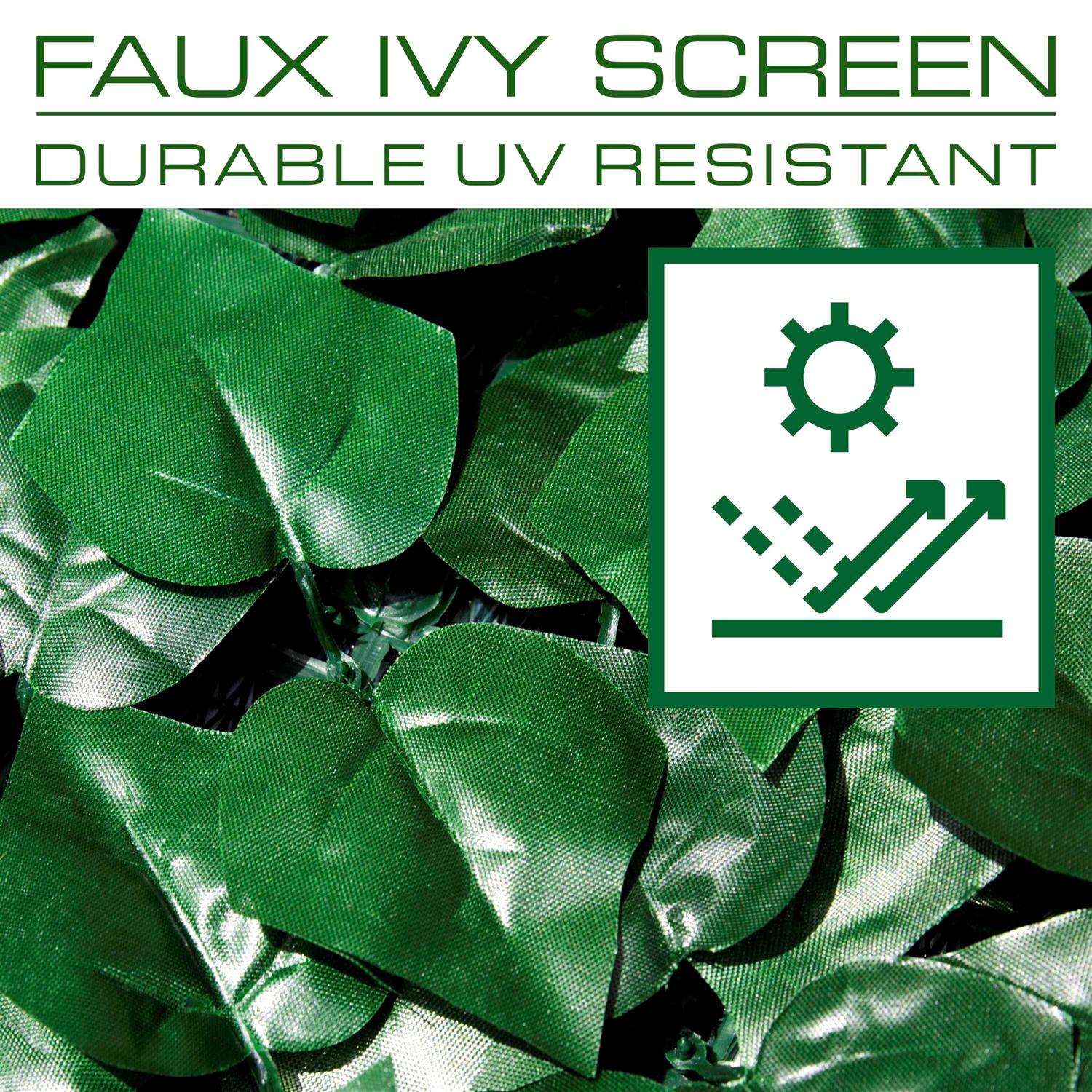 ColourTree Faux Ivy Leaf Vines Indoor/Outdoor Privacy Fencing Roll