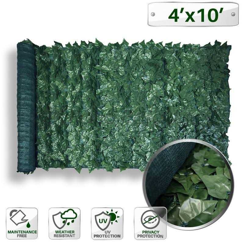 Patio Paradise Faux Ivy Privacy Fence Screen with Mesh Back-Artificial Leaf Vine Hedge Outdoor Decor-Garden Backyard Decoration Panels