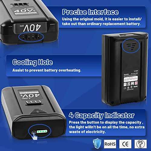 6.0Ah 40Volt Replacement Battery for Kobalt 40V MAX Battery 2540C-06 Lithium-ion Battery for KB440-03 KB2540C-06 KB640-03 KB240-06