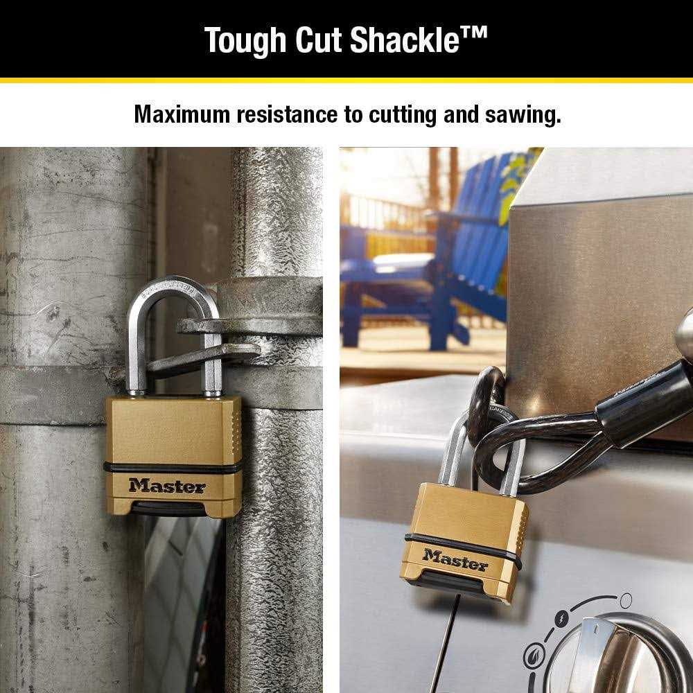Master Lock Outdoor Combination Lock Heavy Duty Weatherproof Padlock Resettable Combination Lock for Outdoor Use