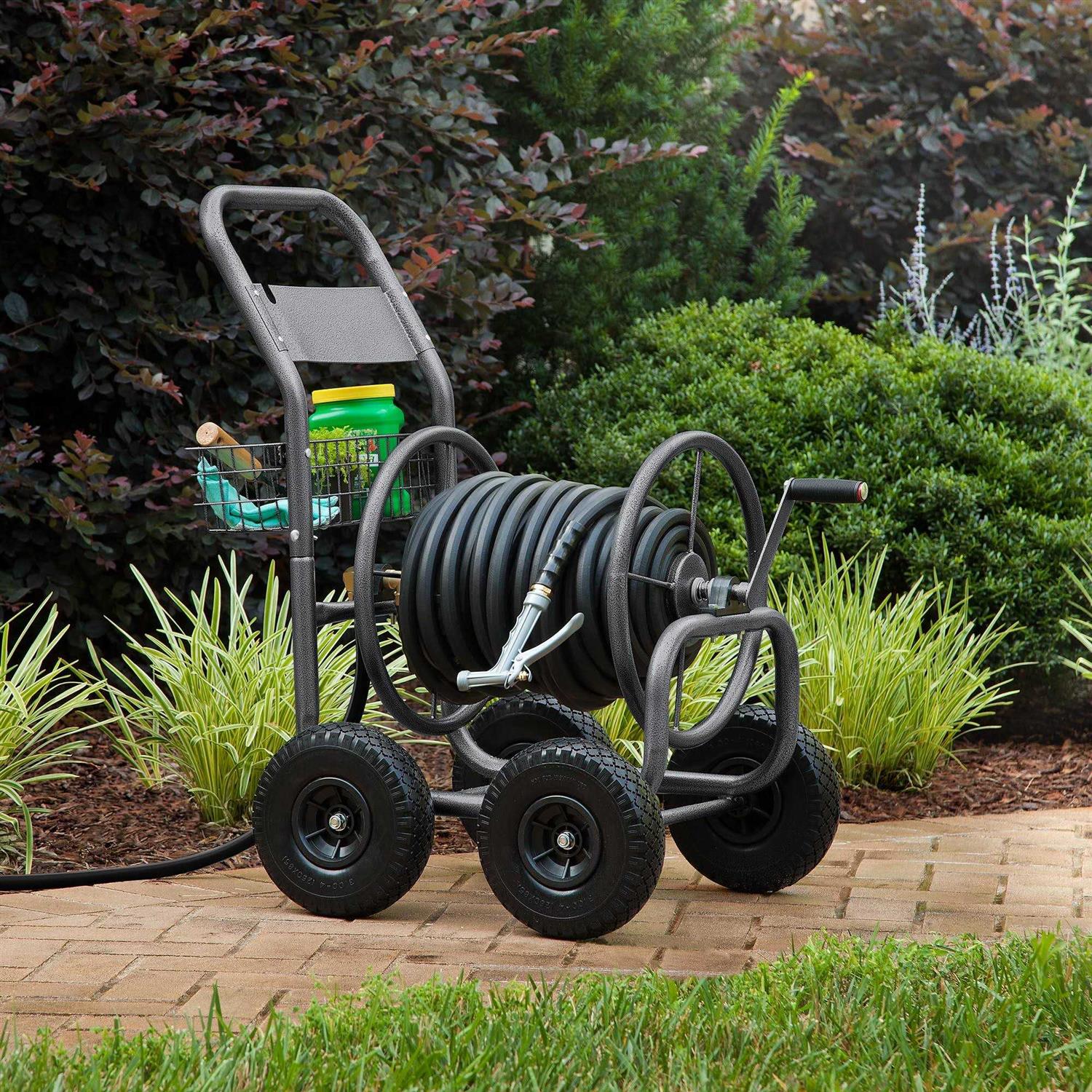 Style Selections Steel 250-ft Cart Hose Reel 840-L