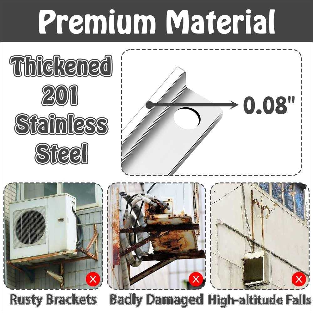 lukar Outdoor Wall Mounting Bracket for 9000-36000 BTU Universal Mini Split Ductless Air Conditioner Heat Pumps