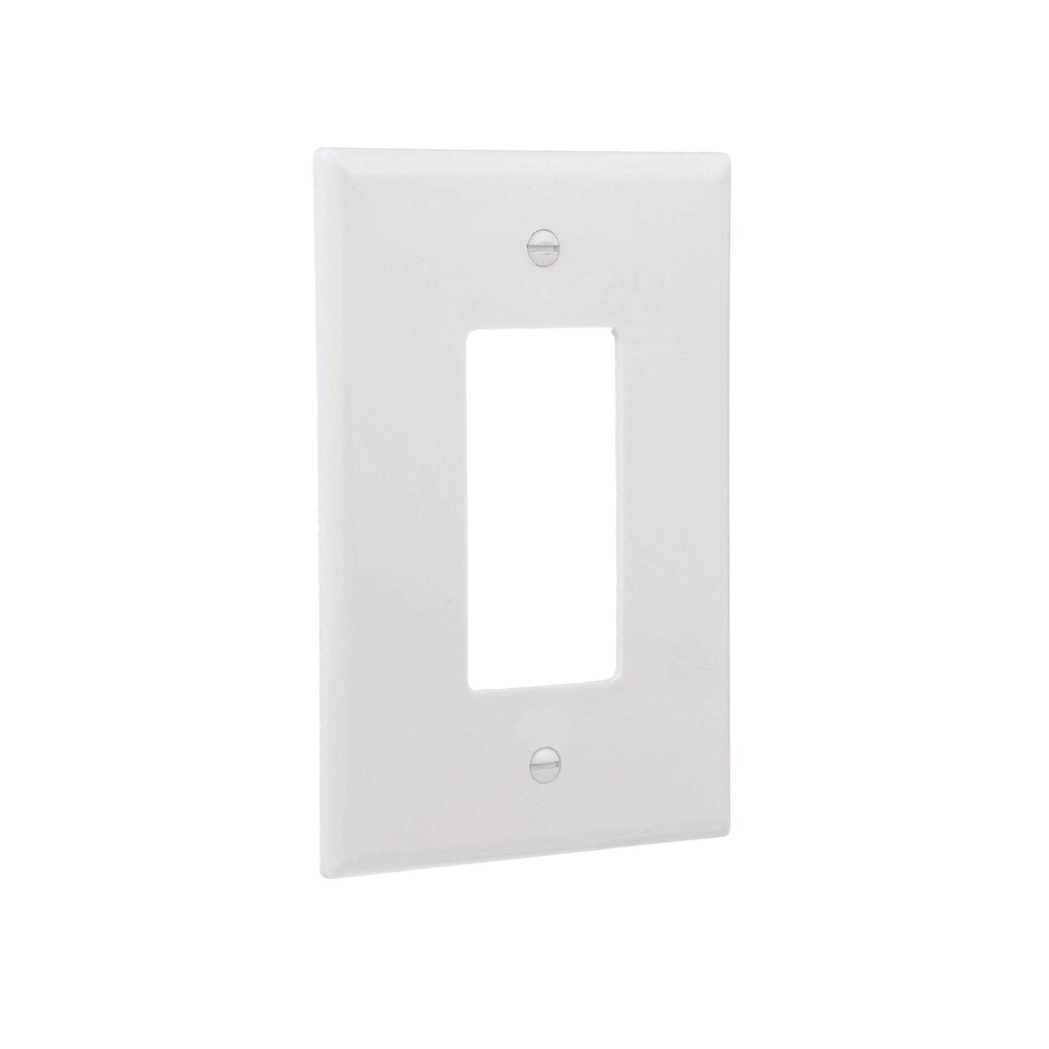 Eaton 1-Gang White Decorator Jumbo Wall Plate