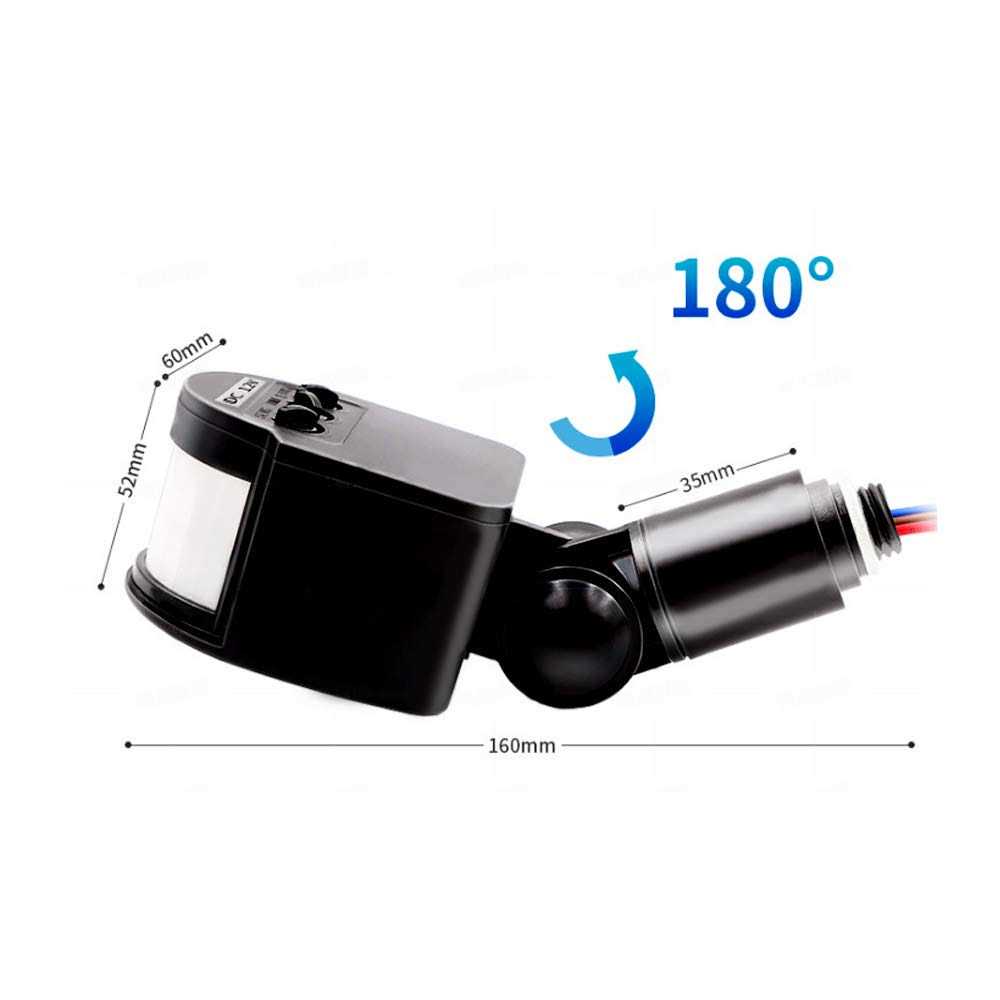 Comidox Led Outdoor 110-220v Infrared Pir Motion Sensor Detector Wall Light Switch 1801pc