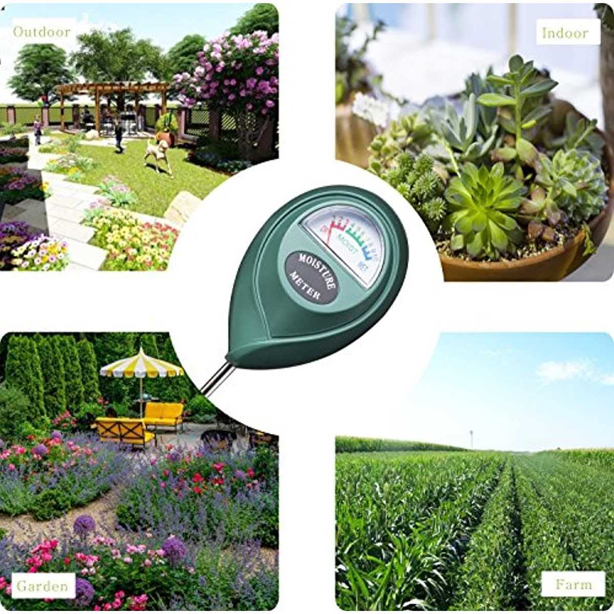 Xlux Soil Moisture Meter, Plant Water Monitor, Soil Hygrometer Sensor for Gardening, Farming, Indoor and Outdoor Plants
