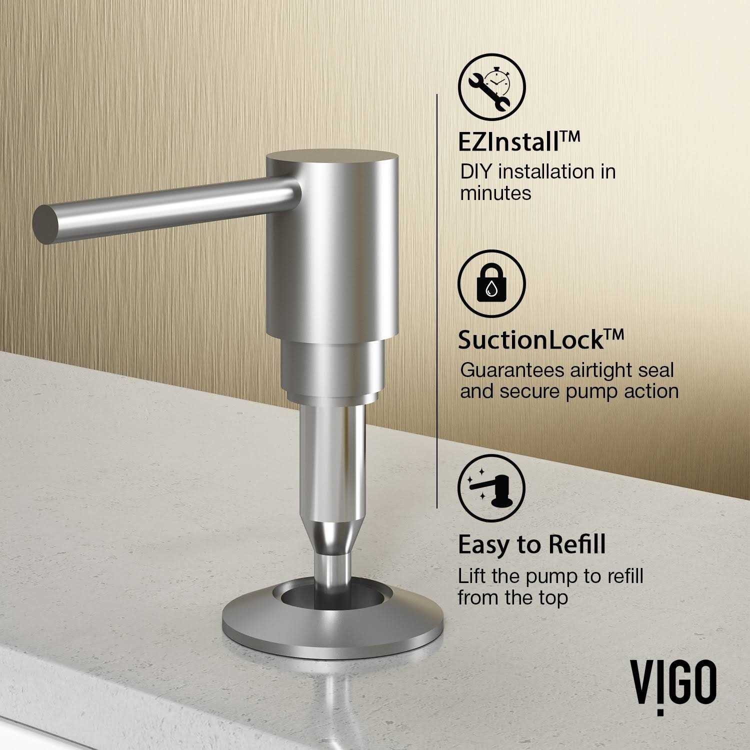 VIGO Greenwich Single Handle Pull-Down Sprayer Kitchen Faucet in Matte Black and Matte Brushed Gold