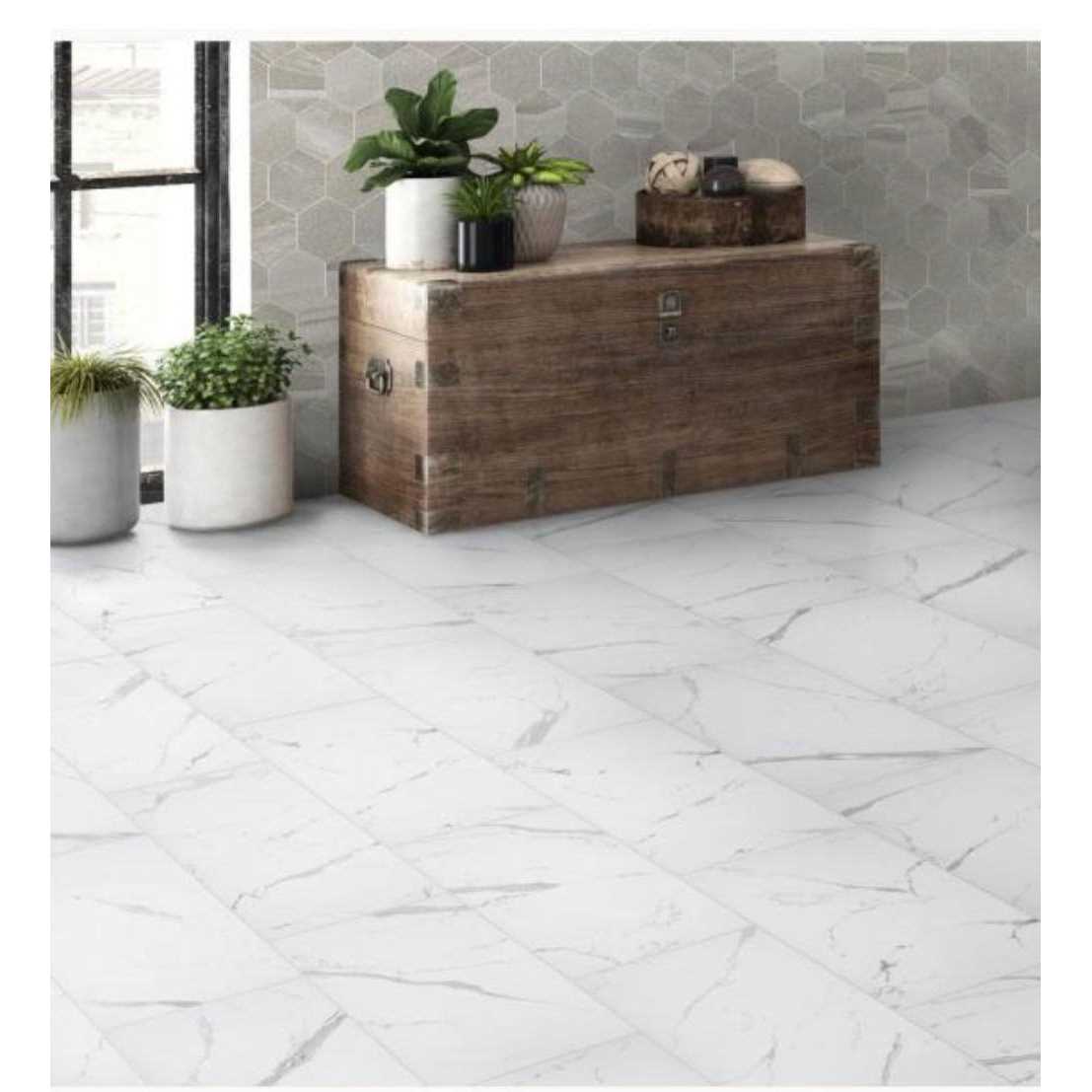 Home Decorators Collection Carrara 24 in. x Polished Porcelain Floor and Wall Tile