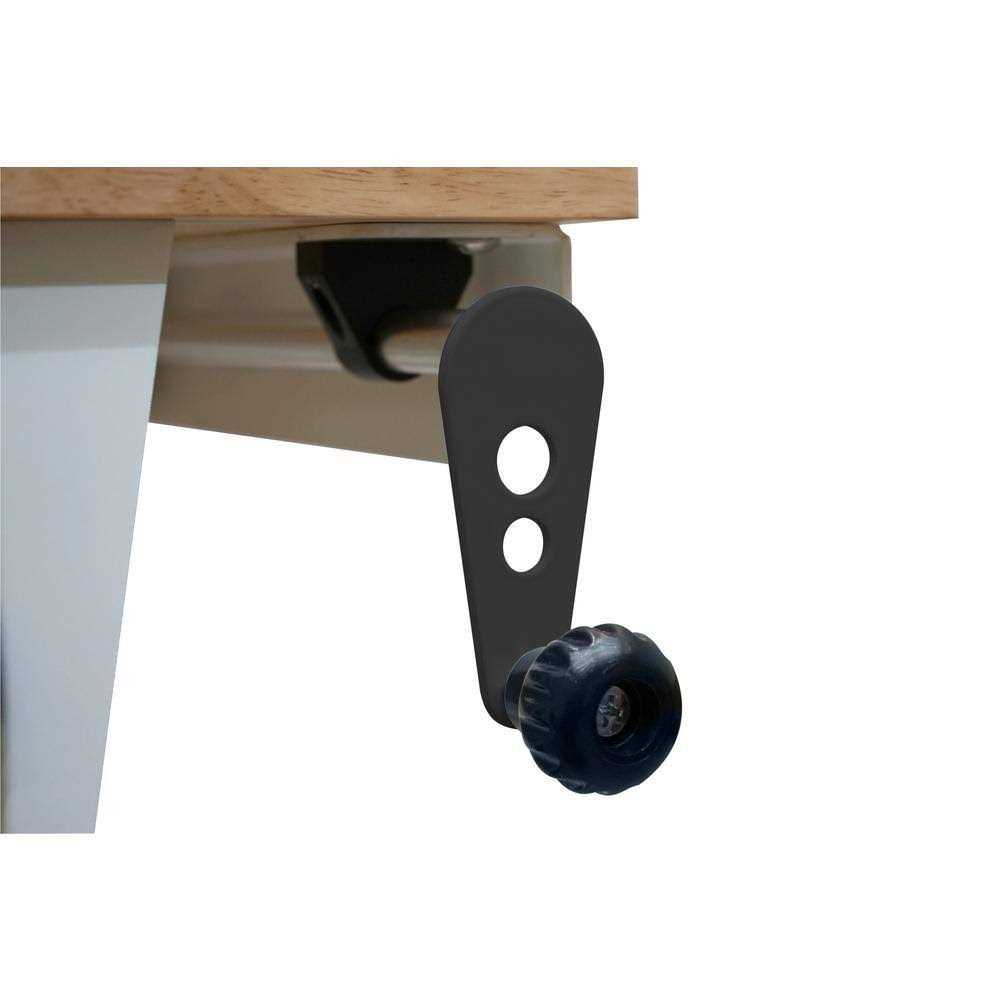 Husky 72 in. 2-Drawers Adjustable Height Work Table in White