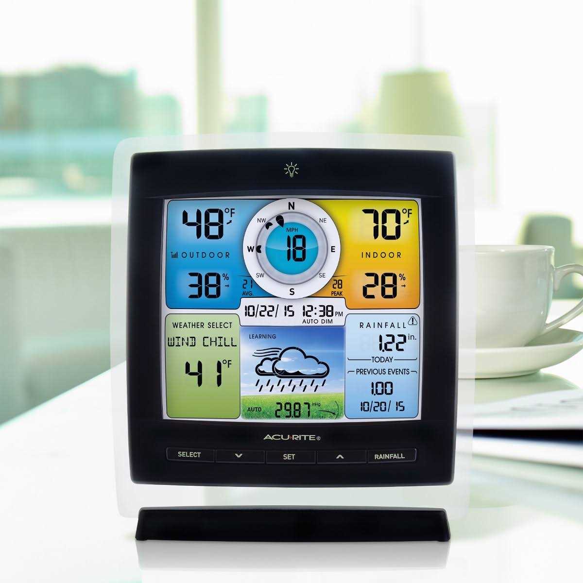 AcuRite Iris Weather Station with Color Display for Indoor and Outdoor Temperature and Humidity