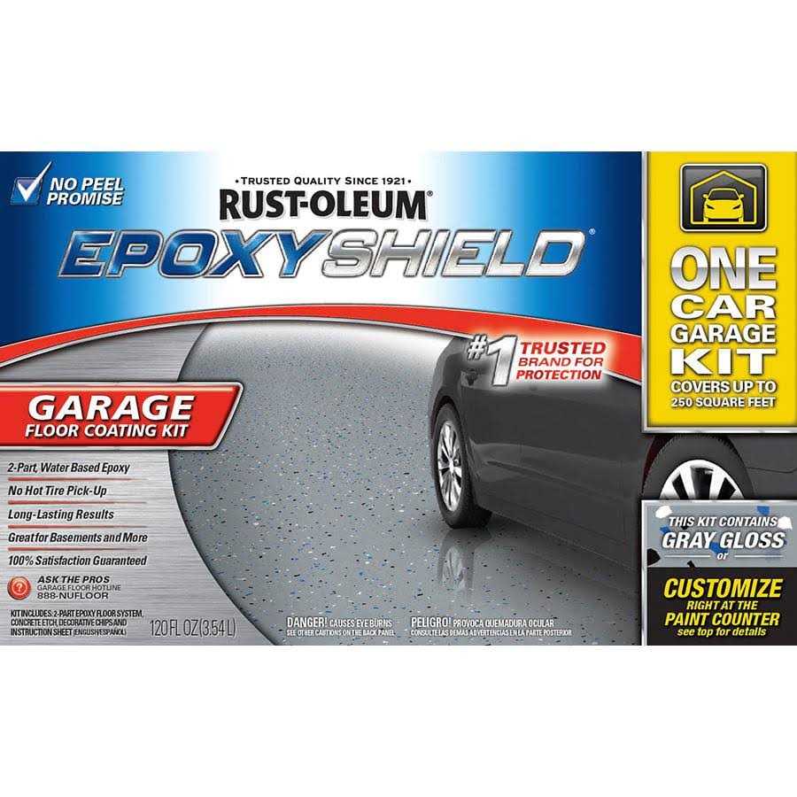 Rust-Oleum Epoxyshield 2-Part Gray Gloss Garage Floor Epoxy Kit 317236