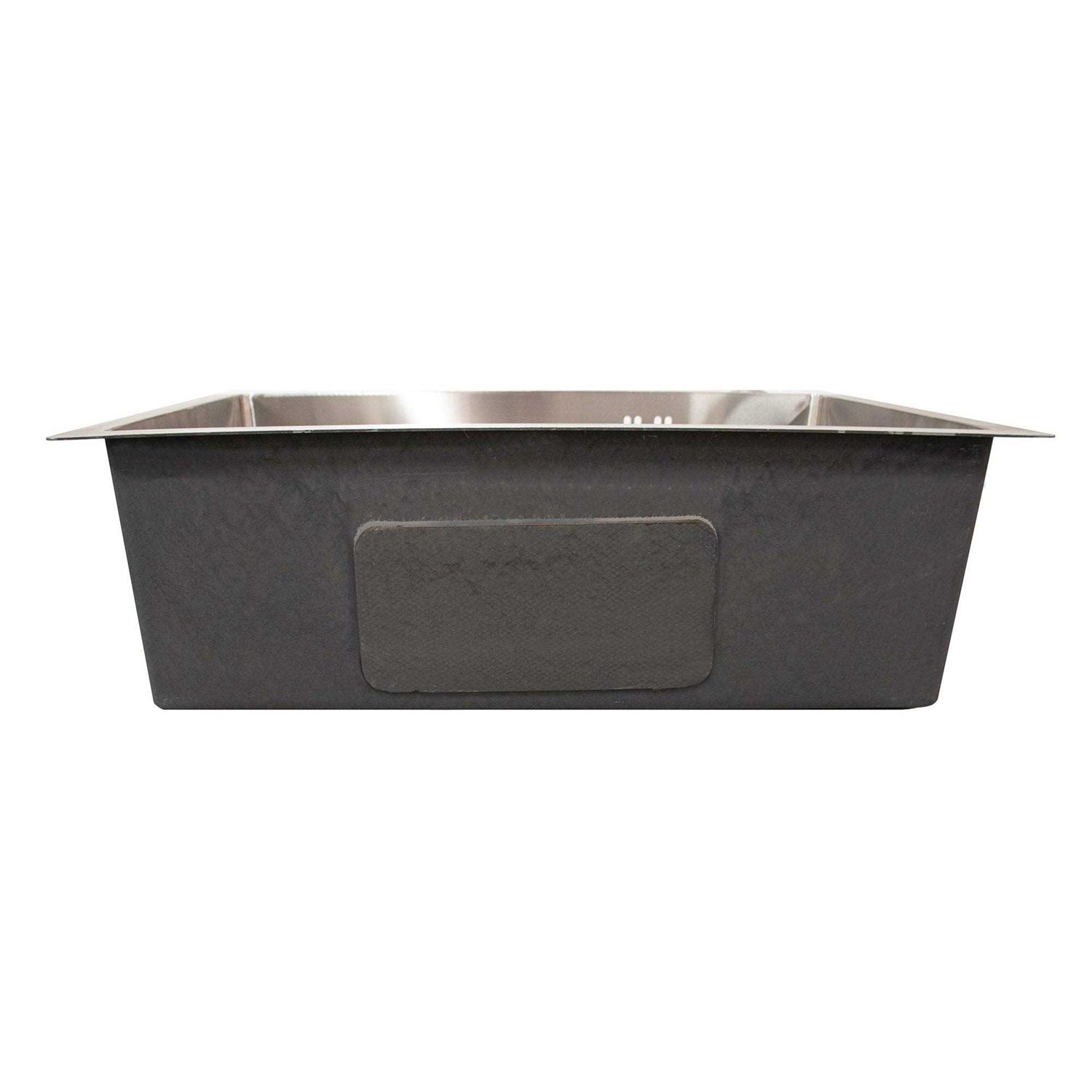 Blue Sky Outdoor Living 17.6 in. Stainless Steel Outdoor Kitchen Sink with Drainer and Stopper Set