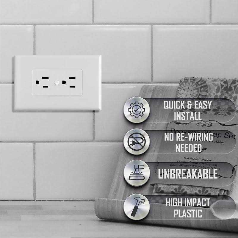 Taymac Revive 1-Gang White Decorator Midsize Wall Plate 2600W