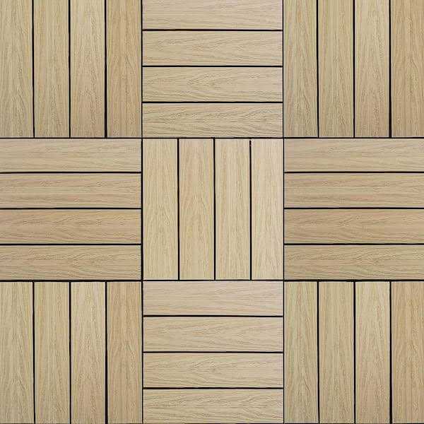NewTechWood Ultrashield Naturale 1 ft. x 1 ft. Composite Quick Deck Outdoor Deck Tile