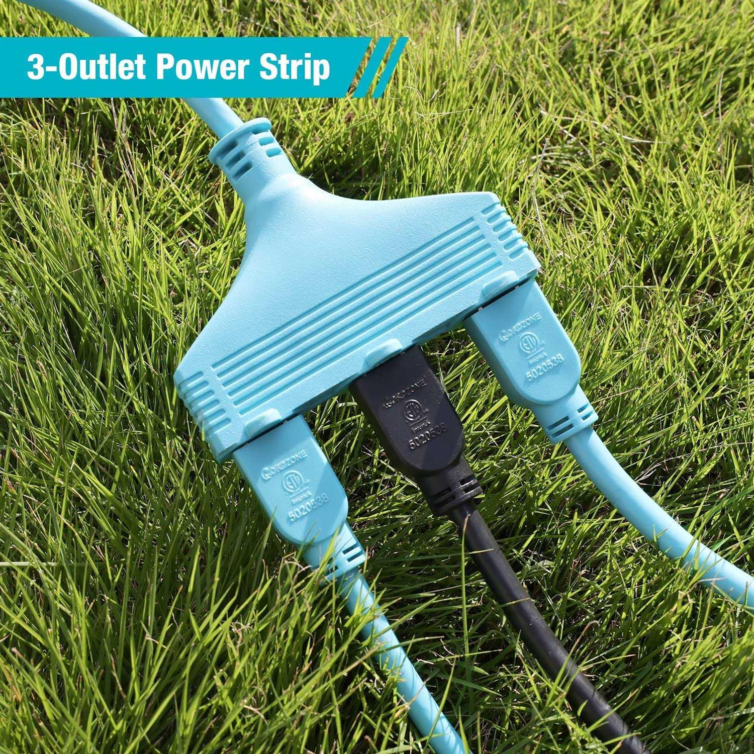 DuraTech Extension Cord Outdoor Extension Cord with Multiple Outlets SJT