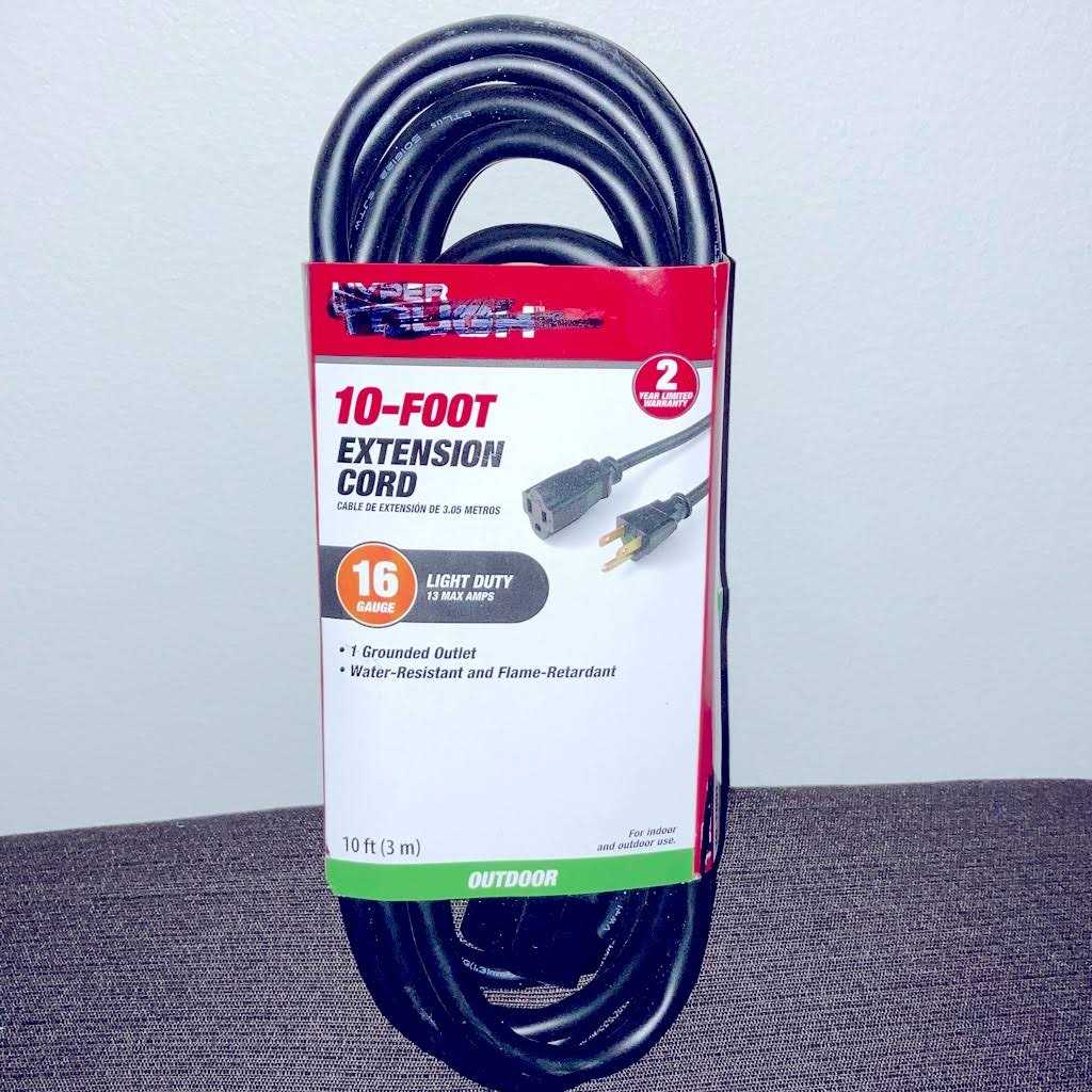 Hyper Tough 16awg 3 Prong Outdoor Single Outlet Extension Cord