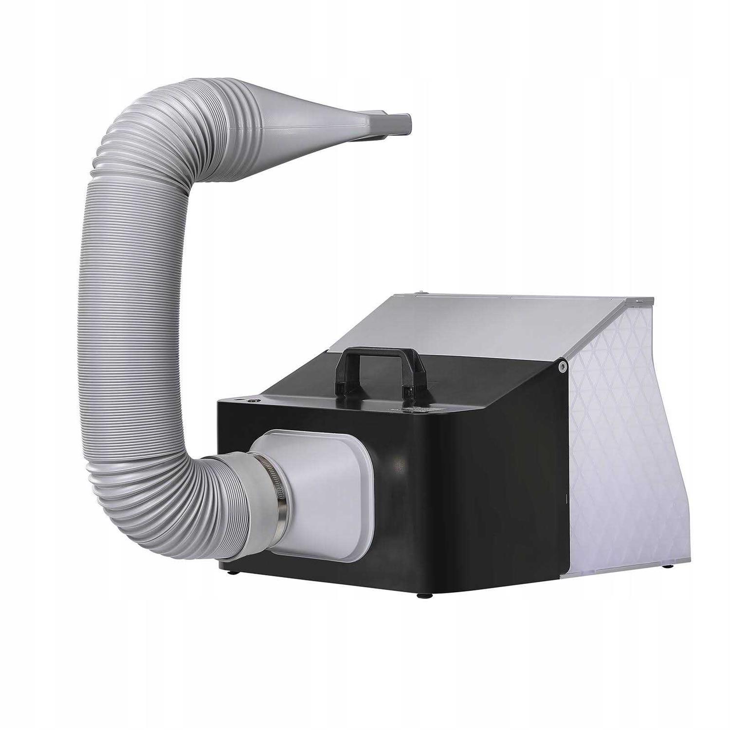 VEVOR Airbrush Spray Booth Portable Hobby Airbrush Paint Spray Booth Kit with 4 LED Light Powerful Dual Exhaust Fans Turntable and 6 ft Extension