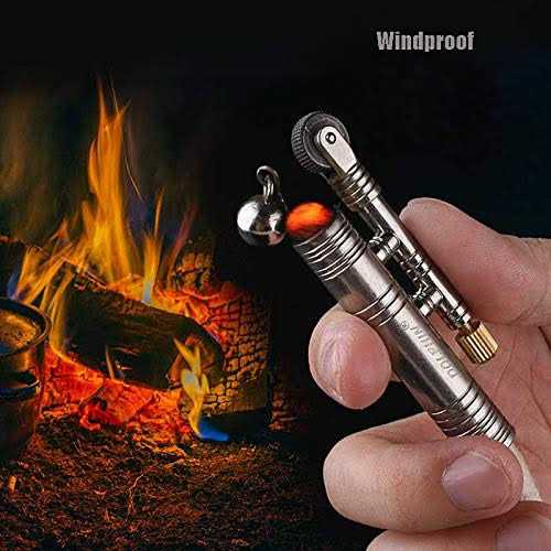 Vintage Lighter Retro Trench Rattlesnake Rope Velvet Metal Lighter Fire Starter Camping Outdoors,no Need for Kerosene/gas,#2