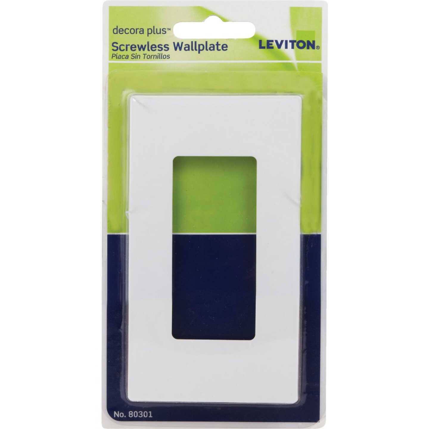 Leviton Decora White 1-Gang Screwless Decorator Wall Plate