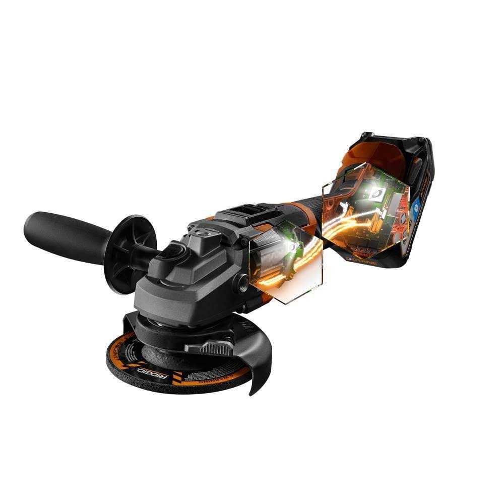 Ridgid 18-Volt Octane Cordless Brushless 4-1/2 in. Angle Grinder