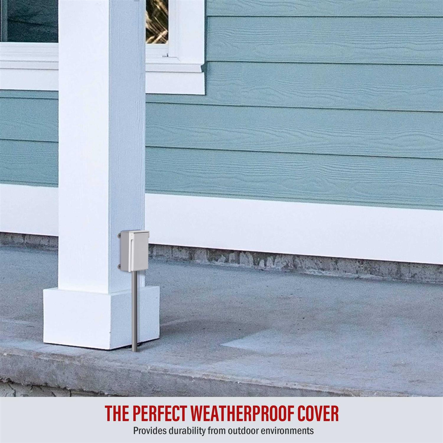 Enerlites Vertical Duplex Weatherproof Wall Plate Outdoor Electrical Outlet Cover 8821-WPV-W