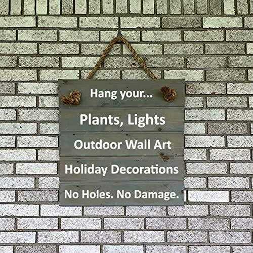 Hangman Brick Hanger Clamp Outdoor Heavy Duty 2-1/4 to 2-3/4 Brick Hook 30lbs No Wall Damage