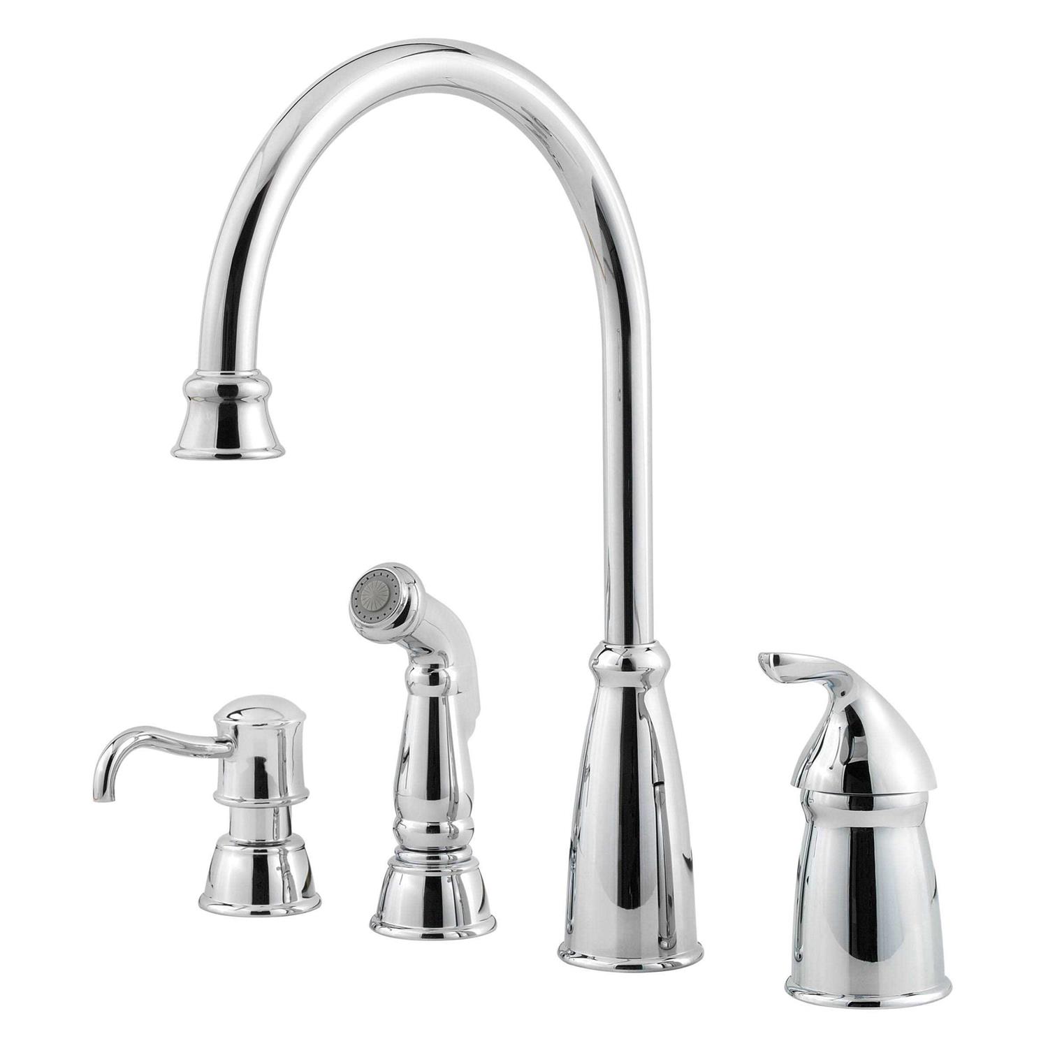 Pfister Avalon One-Handle Kitchen Faucet with Side Spray GT26-4CBS