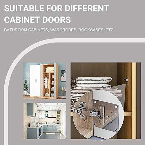 WANLIN Cabinet Door Hinge Repair Plate,Kitchen Cupboard Door Hinge Repair Kit,Hinge Repair Brackets Kit Includes Fixing Screws,for Wood,Furniture