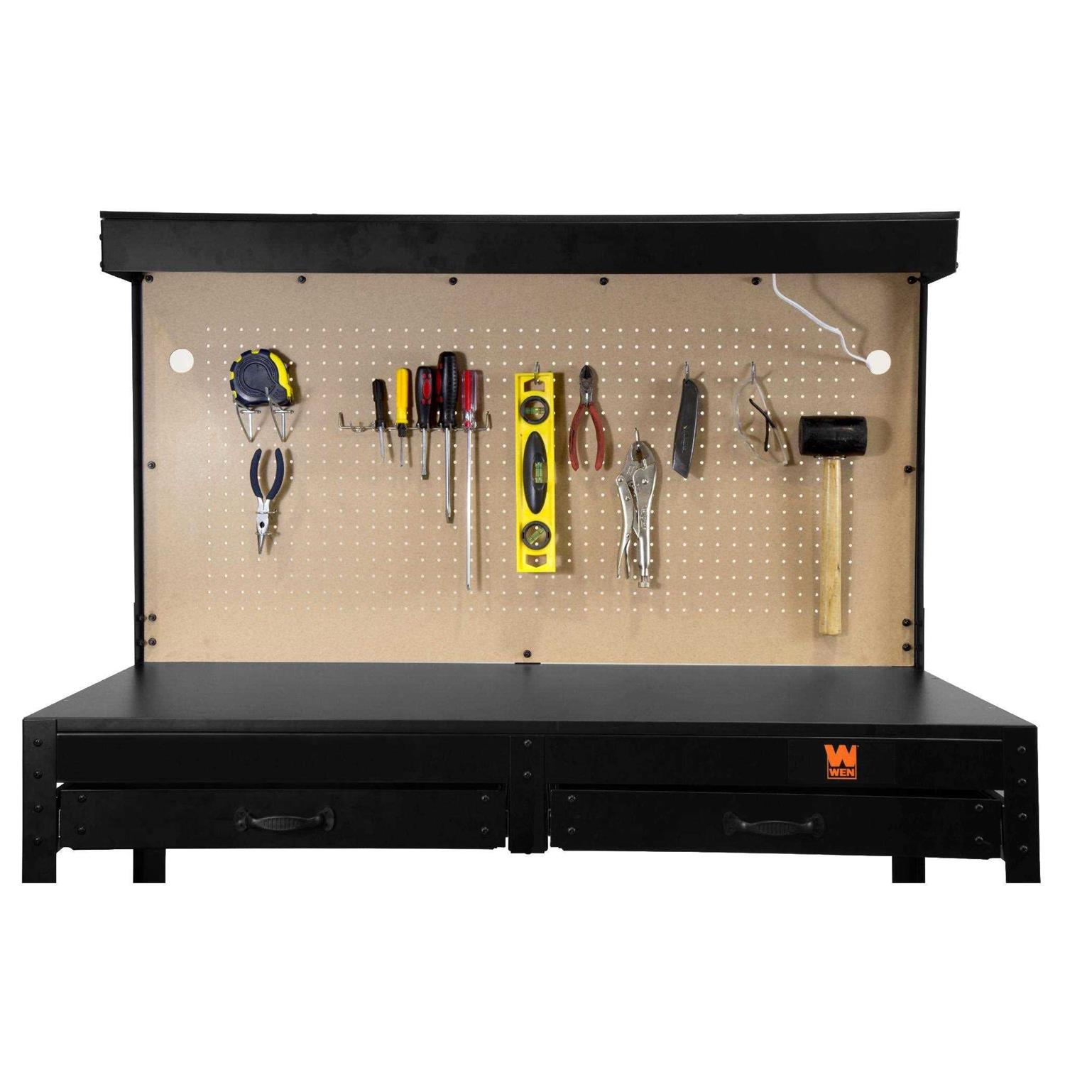 WEN 48-Inch Workbench with Power Outlets and Light